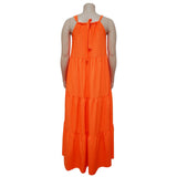 Halter Sleeveless Loose Maxi Dress-PS