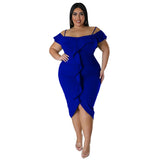 Ruffles Bodycon Dress-PS