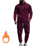 Mens 2pc sweatsuit with zipper
