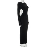 Backless Black Pencil Dress