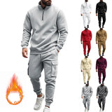 Mens 2pc sweatsuit with zipper