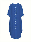 Single Row Button Dress- PS