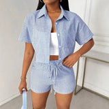 Striped 2pc Short Set