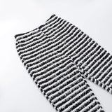 Block Stripes High Waist Pants