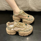 Platform Rhinestone Sneakers