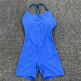 Backless One Piece Yoga Jumpsuit - Large