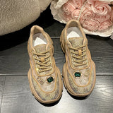 Platform Rhinestone Sneakers