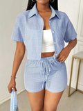 Striped 2pc Short Set