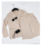 Long Sleeve Blazer and Shorts Set