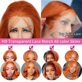 Ginger Body Wave 13x4 Lace Front Wig Pre Plucked