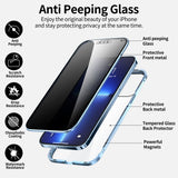 Anti Privacy Magnetic Case For Samsung Galaxy S23 S21 S22 Ultra Case S20 FE S10E S9 S8 Plus A50 70 A51 A71 Note 20 10 9 8 Cover BLACK