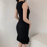 Fish Tail Leaf Design Dress