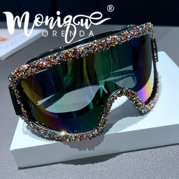 Multicolor Rhinestone Activity Bicycle ATV Glasses