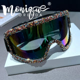 Multicolor Rhinestone Activity Bicycle ATV Glasses