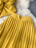2pc Spaghetti Strap Top & High Waist Long Pants