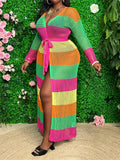 Color-Block Crochet Cardigan