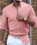 Long Sleeve Loose Lapel Beach Style Shirt