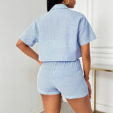 Striped 2pc Short Set