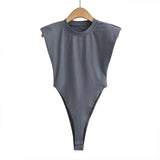 Padded Shoulder Bodysuit