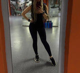 Seamless Jumpsuit Ribbed Legging Sleeveless 1pc