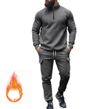 Mens 2pc sweatsuit with zipper
