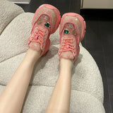 Platform Rhinestone Sneakers