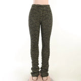 Block Stripes High Waist Pants