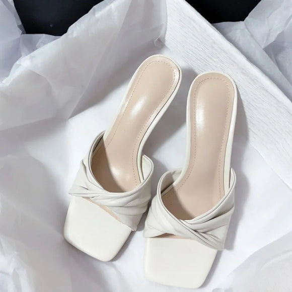 Square Open Toe High Heel Sandal