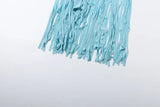 Turtleneck Velvet Ruched Tassel Hem Dress