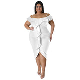 Ruffles Bodycon Dress-PS
