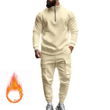 Mens 2pc sweatsuit with zipper