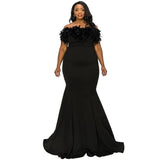 Strapless Off Shoulder Maxi Dress-PS