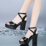 Fish Mouth Platform High Heels Wedge Sandal