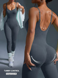 Seamless Jumpsuit Ribbed Legging Sleeveless 1pc