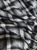 Plaid Patchwork Bubble Mini Skirt