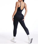 Seamless Jumpsuit Ribbed Legging Sleeveless 1pc