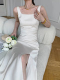 Sleeveless Slim Backless Split Dress
