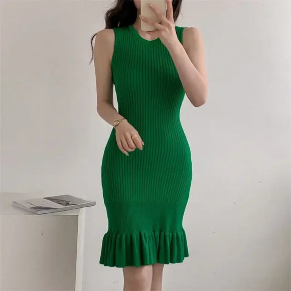 Fish Tail Leaf Design Dress