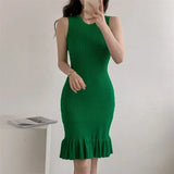 Fish Tail Leaf Design Dress