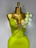Elegant V Neck Appliques Maxi Long Dress