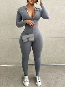 Long Sleeve Bodycon 1pc Jumpsuit