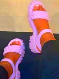 Casual Flat Bottom Platform Sandals