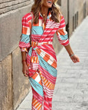 Print Wrap Dress- PS