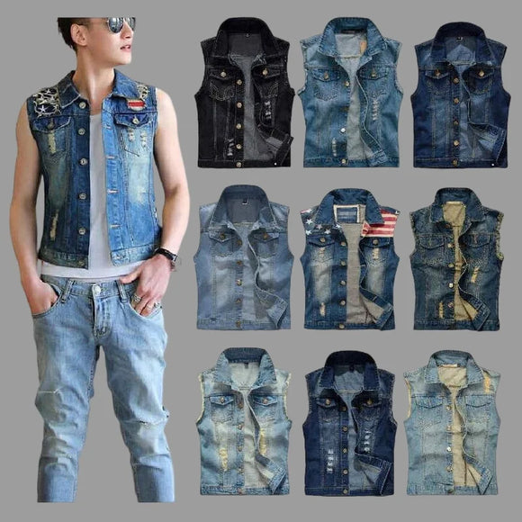 Ripped Denim Vests