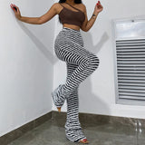 Block Stripes High Waist Pants