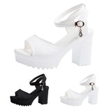 Fish Mouth Platform High Heels Wedge Sandal