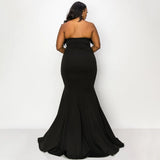 Strapless Off Shoulder Maxi Dress-PS