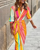 Print Wrap Dress- PS