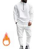 Mens 2pc sweatsuit with zipper