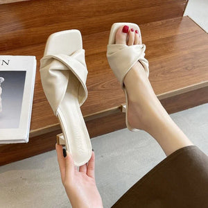 Square Open Toe High Heel Sandal
